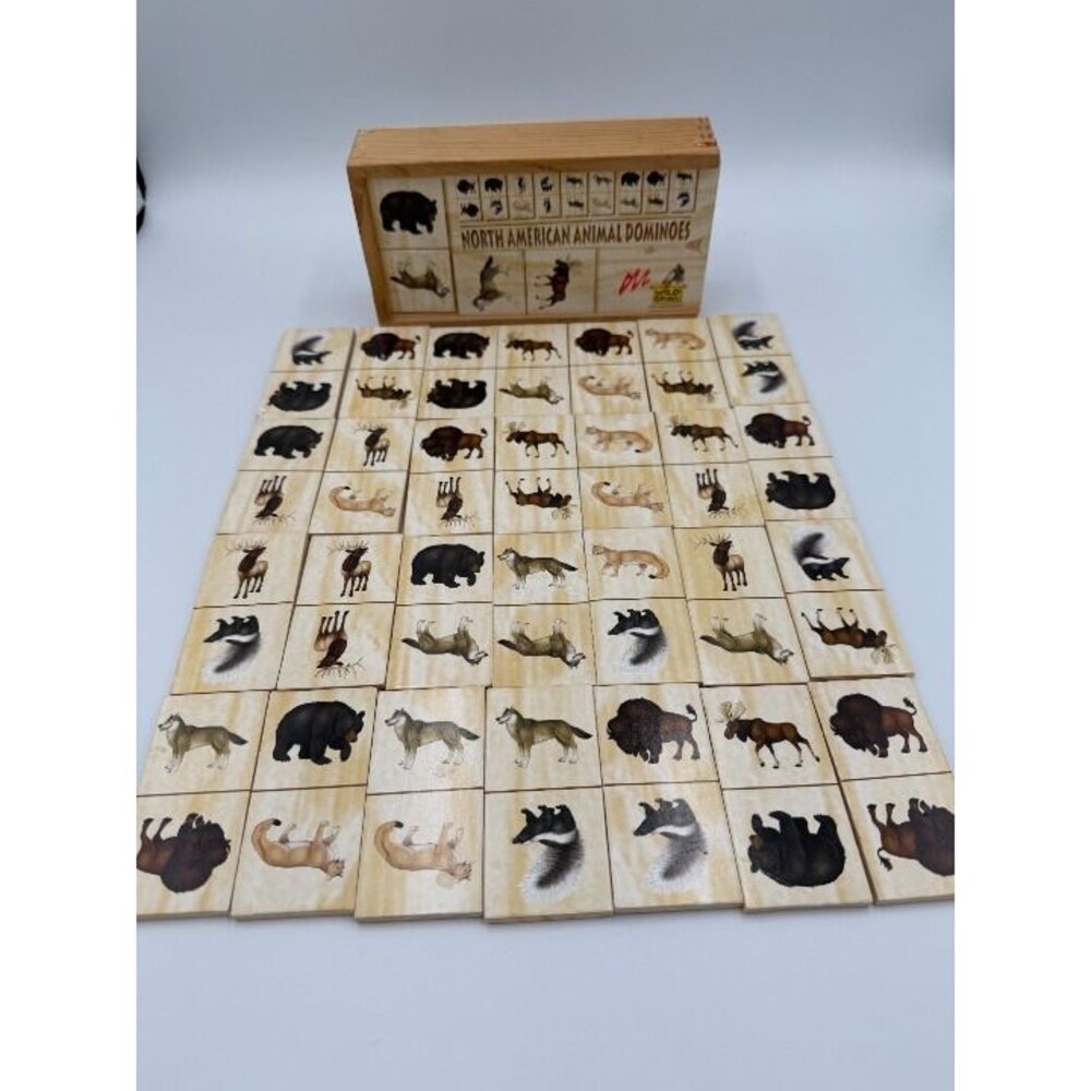 Wild Republic North American Animal Dominoes, 40 count, Good pre-owned condition